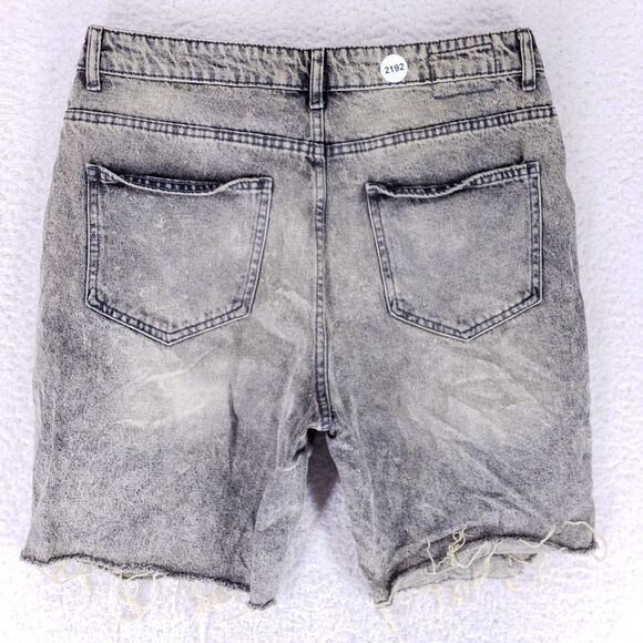 Denim Co Jean Shorts Denim Cotton Mens SZ 34 Blue Yellow VTG 90s Button Fly Y2K - Picture 7 of 12